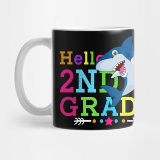 Shark Hello 2nd Grade Tshirt Teachers Kids Back to school Gifts Mug